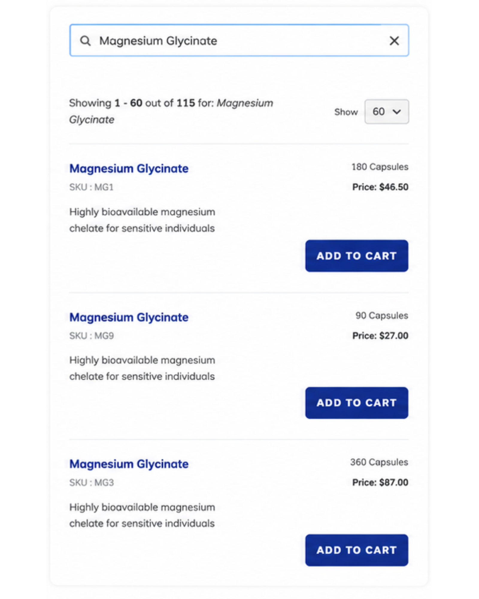 Search results for Magnesium Glycinate